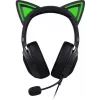 Kraken Kitty V2 - Preto, Auscultadores gaming, Orelhas de gato, Iluminação reativa a streams, Microfone cardioide HyperClear, Drivers TriForce de 40 mm, Microfone integrado nas almofadas, Razer Chroma RGB (orelhas e almofadas), Som surround: Disponível apenas em