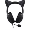 Kraken Kitty V2 - Preto, Auscultadores gaming, Orelhas de gato, Iluminação reativa a streams, Microfone cardioide HyperClear, Drivers TriForce de 40 mm, Microfone integrado nas almofadas, Razer Chroma RGB (orelhas e almofadas), Som surround: Disponível apenas em