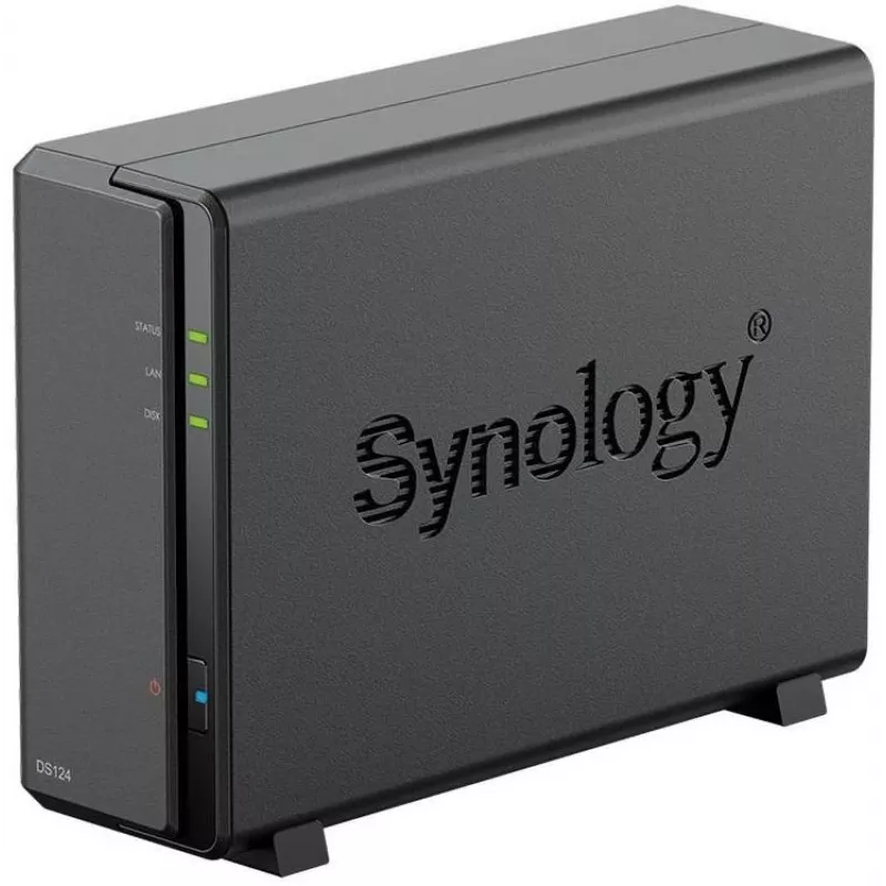 Synology DiskStation DS124 NAS/servidor de armazenamento desktop Ethernet LAN preto RTD1619B