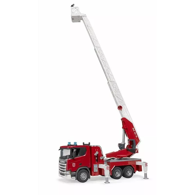 Veículo de bombeiros BRUDER Scania Super 560R vermelho branco plástico 3+