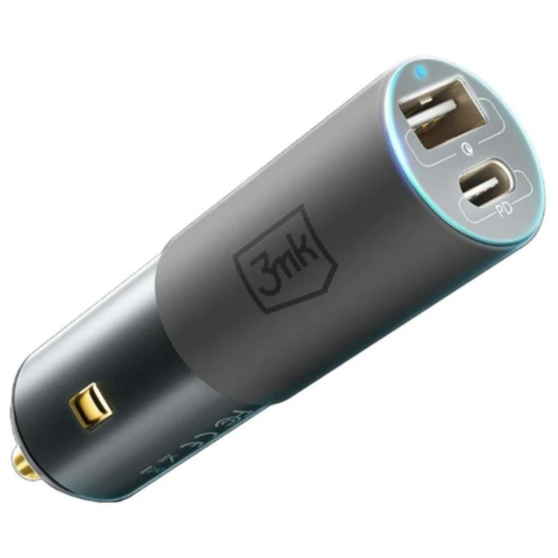 Carregador de automóvel para telemóveis 3MK preto número de portas: 2