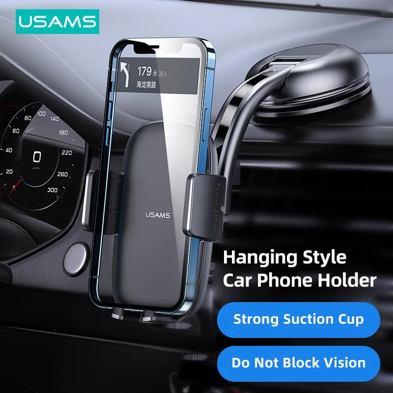 Suporte para automóvel usams ZJ063 para painel ou para-brisas, ângulo ajustável