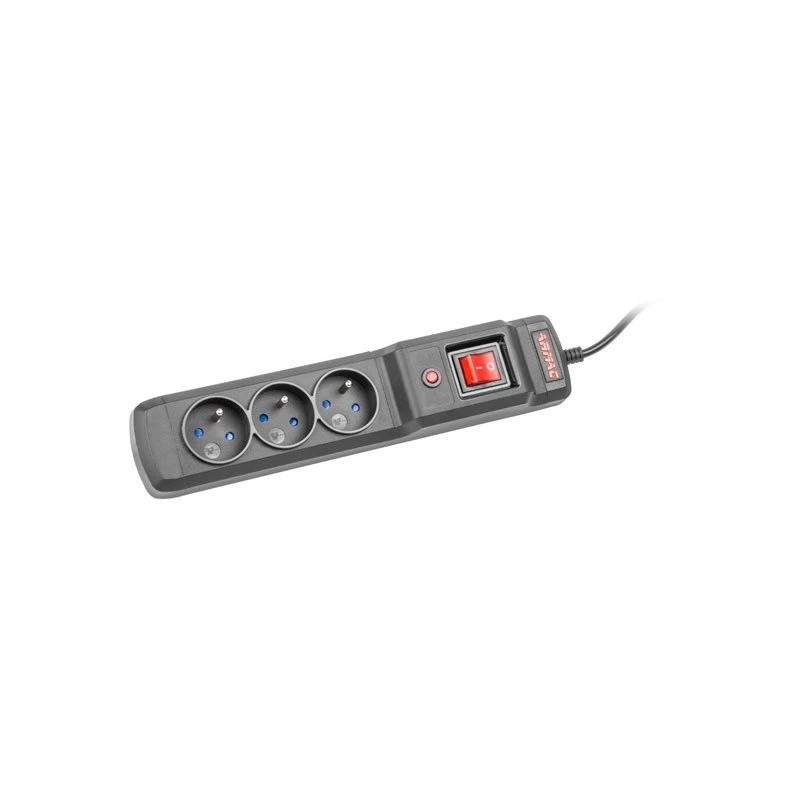 Proteção contra sobretensão ARMAC M3/15/CZ 1,5 m preto 3 tomadas régua de tomadas com cabo