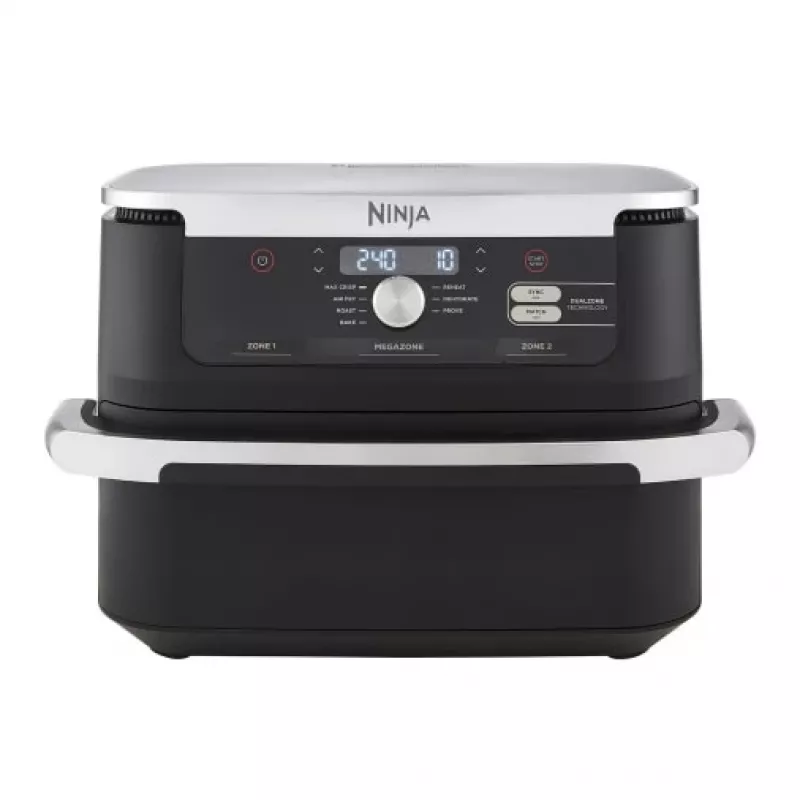 Fritadeira de ar quente dupla de 10,4 L Ninja AF500EU, autónoma, 2470 W, preto, aço inoxidável