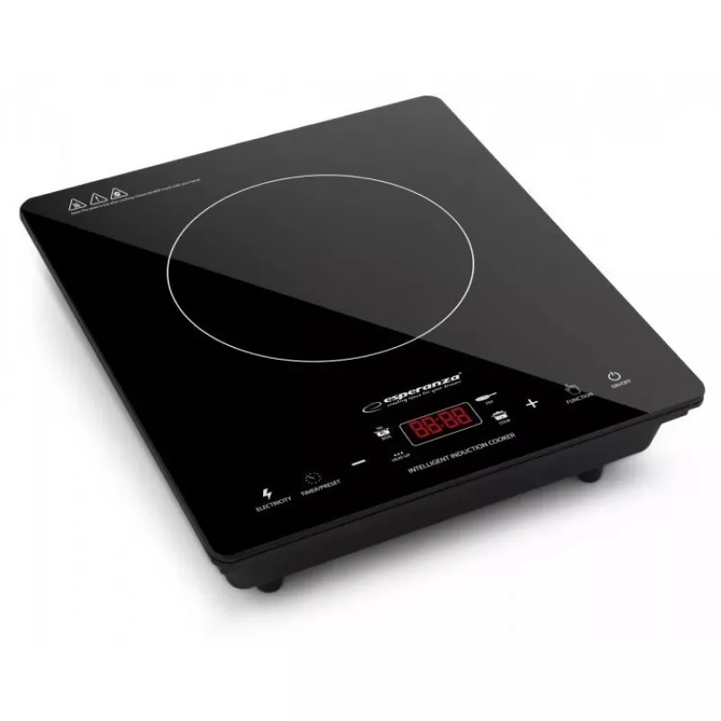Esperanza EKH009 Placa de cozinha Preta Superfície plana 28 cm Placa de indução 1 zona(s) de cozedura
