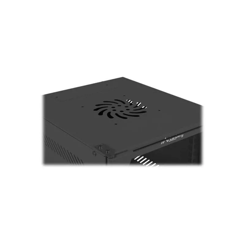 Lanberg WF10-2306-10B armário rack de parede de 10" 6U, 280×310 mm, porta de vidro, 20 kg, preto (RAL 9004)