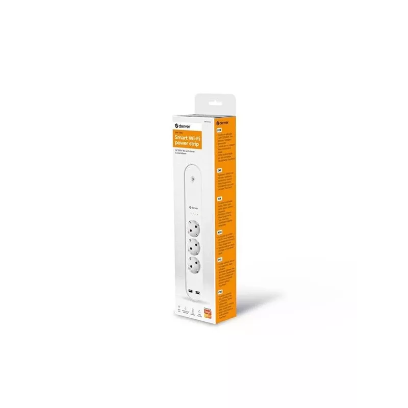 Régua de tomadas inteligente Denver SHP-310U 3 tomadas AC tipo F 3680 W