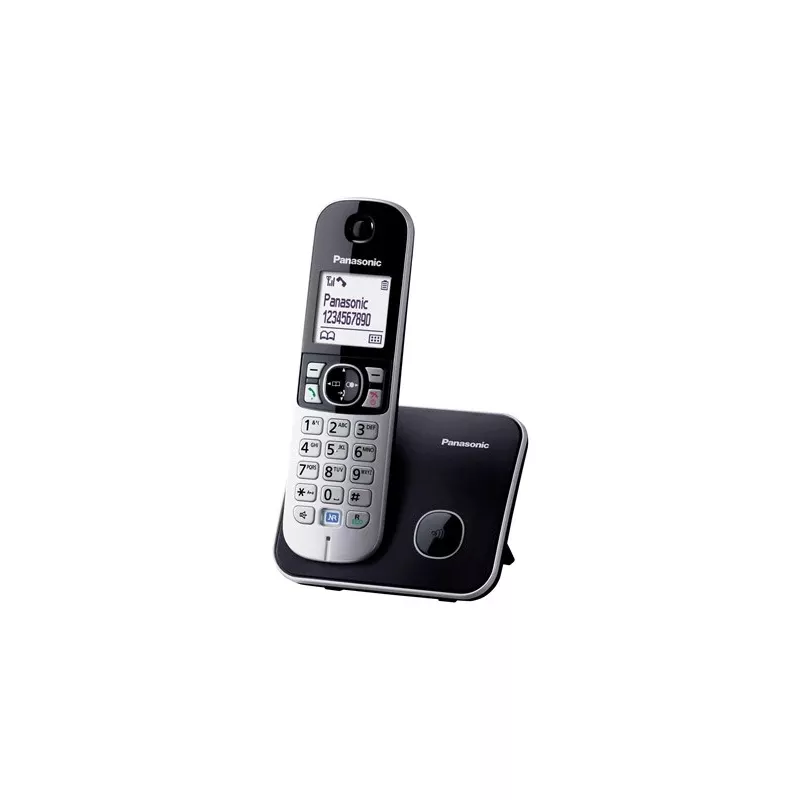 Telefone DECT Panasonic KX-TG6811 com identificação de chamadas preto