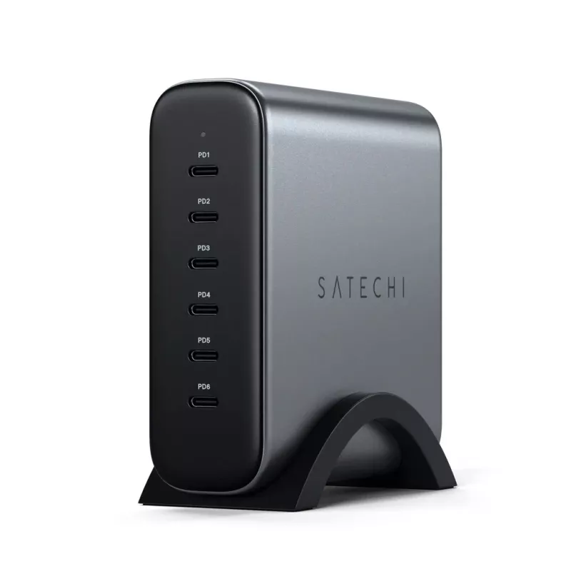 Carregador de interior Satechi ST-C200GM-EU universal cinzento 6 portas USB Type-C