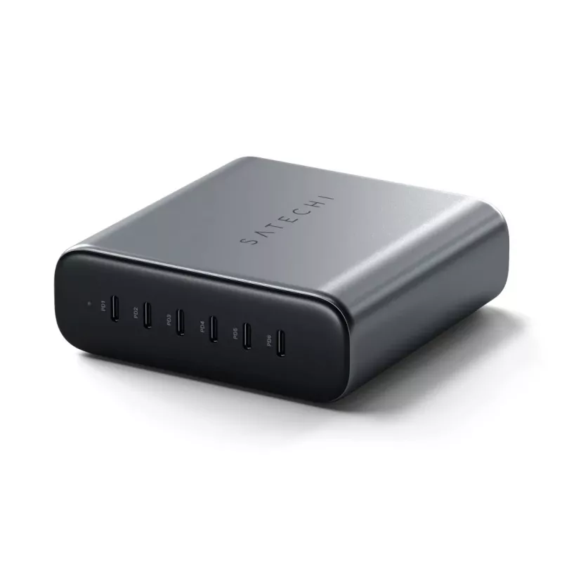 Carregador de interior Satechi ST-C200GM-EU universal cinzento 6 portas USB Type-C