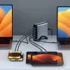 Carregador de interior Satechi ST-C200GM-EU universal cinzento 6 portas USB Type-C