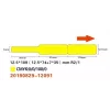 NIIMBOT RXL12.5109-65Y etiquetas térmicas 12,5 x 109 mm, 65 etiquetas por rolo, amarelas, para D11/D110