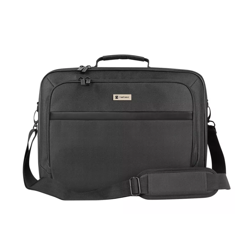 Mala de pasta NATEC Boxer Lite 39,6 cm (15,6 polegadas) – poliéster, 2 compartimentos, alça de ombro, 410×305×65 mm, 750 g