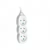 Tracer PowerCord cabo de extensão, 3 tomadas, 3 m, branco