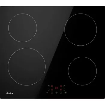 Placa de indução AMICA PI6501, 4 zonas de cozedura, controlo tátil