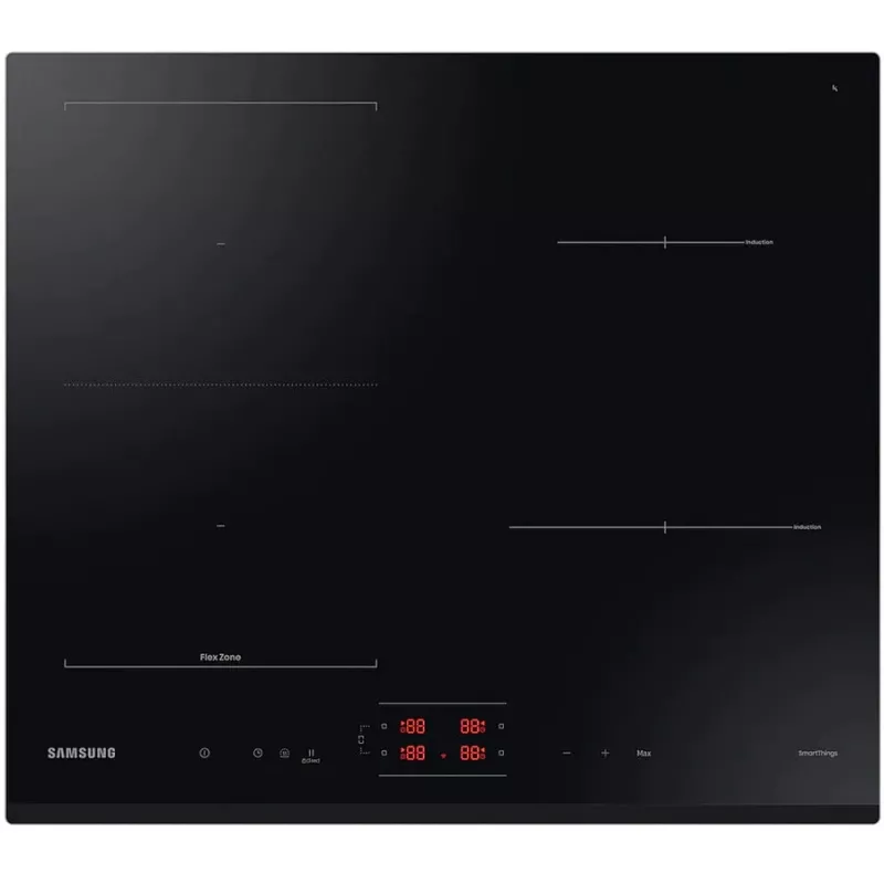 Samsung NZ64B5045GK/U2 placa de indução encastrável, 4 zonas de cozedura, Flex Zone, SmartThings Cooking, Auto Connectivity, 60 cm, preta