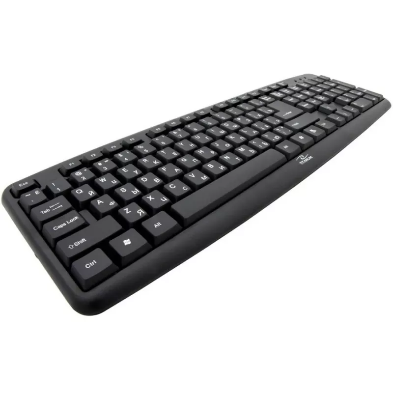 Teclado Esperanza TKR101 Office USB QWERTY inglês, russo preto