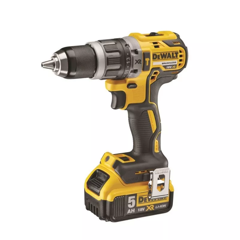 Parafusadeira a bateria DeWALT DCD796P2 18V Li-Ion 5Ah Mandril de aperto rápido 13 mm, 2 velocidades, 1,8 kg