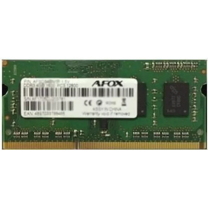 AFOX AFSD38BK1L - 8 GB - 1 x 8 GB - DDR3L - 1600 MHz - SO-DIMM 204 pinos