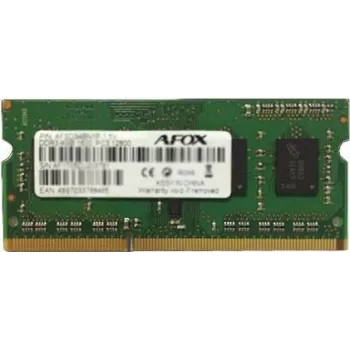 Memória para portátil SO-DIMM DDR3 AFOX 8 GB 1333 MHz 1,35 V Single Channel 1x8 GB