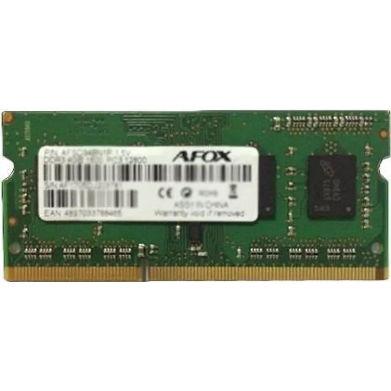 Memória para portátil SO-DIMM DDR3 AFOX 8 GB 1333 MHz 1,35 V Single Channel 1x8 GB