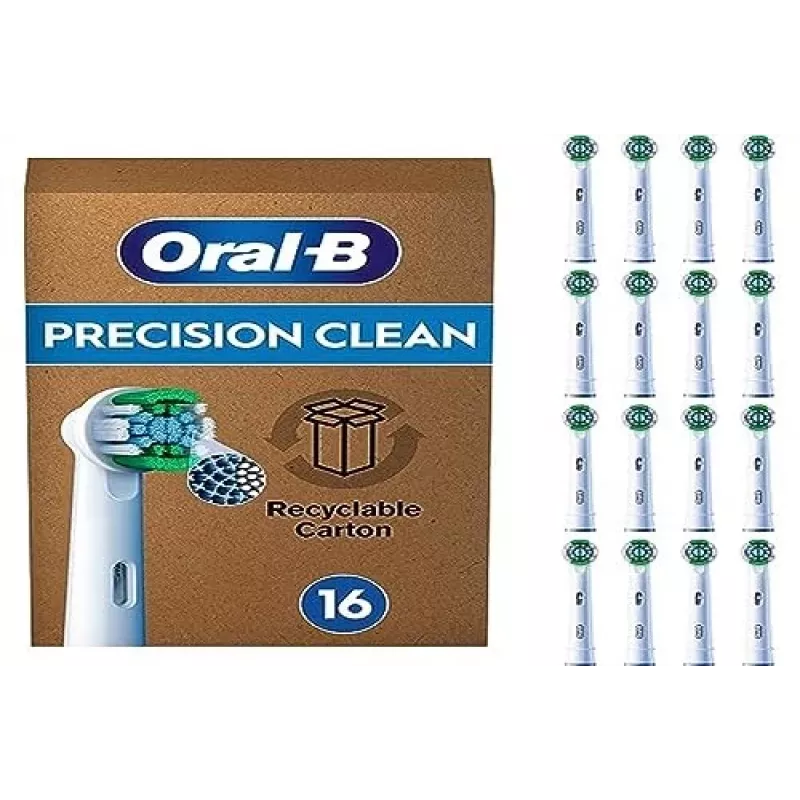 Cabeças de escova Oral B Precision Clean pack de 16 branco