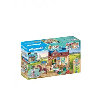 Playmobil Horses of Waterfall - Terapia equestre e clínica veterinária - Jogo de faz de conta e fantasia para crianças dos 5 aos 10 anos - Fat Brain Toys