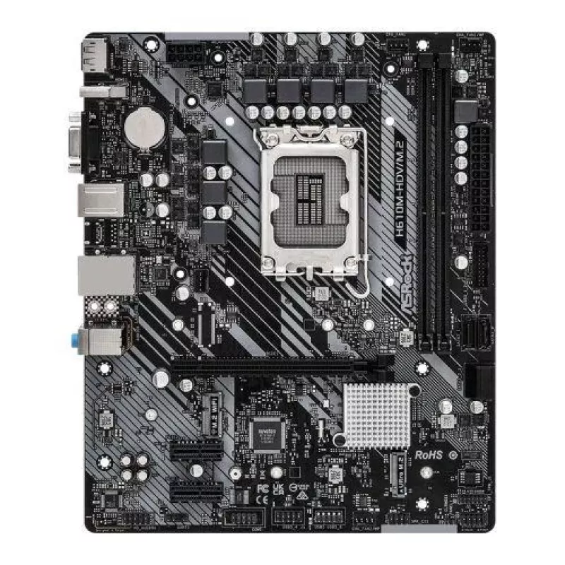 Placa-mãe ASRock H610M-HDV/M.2 R2.0 LGA1700 DDR4 Micro-ATX