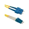 Qoltec - Cabo de patch - Singlemode SC/UPC (M) para Singlemode LC/UPC (M) - 1 m - Fibra ótica - Duplex - 9/125 micrómetros - G.652D