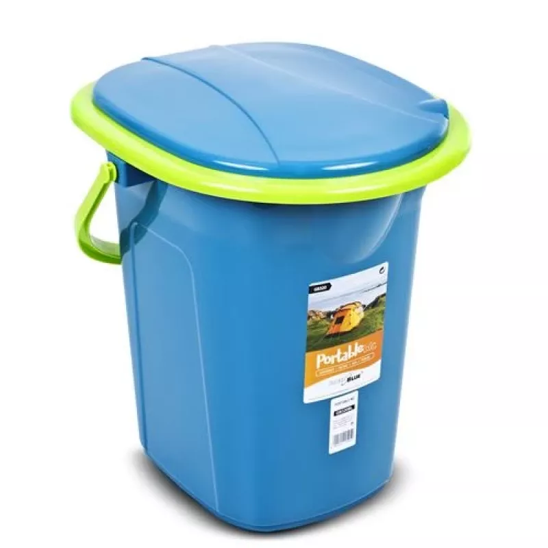GreenBlue GB320BL sanita portátil de viagem balde assento campismo festival com pega tampa robusto estável 19L