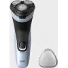 Máquina de barbear elétrica rotativa Philips Série 3000X X3003/00 — 3 cabeças, molhado e seco, bateria NiMH, 40 min. de autonomia