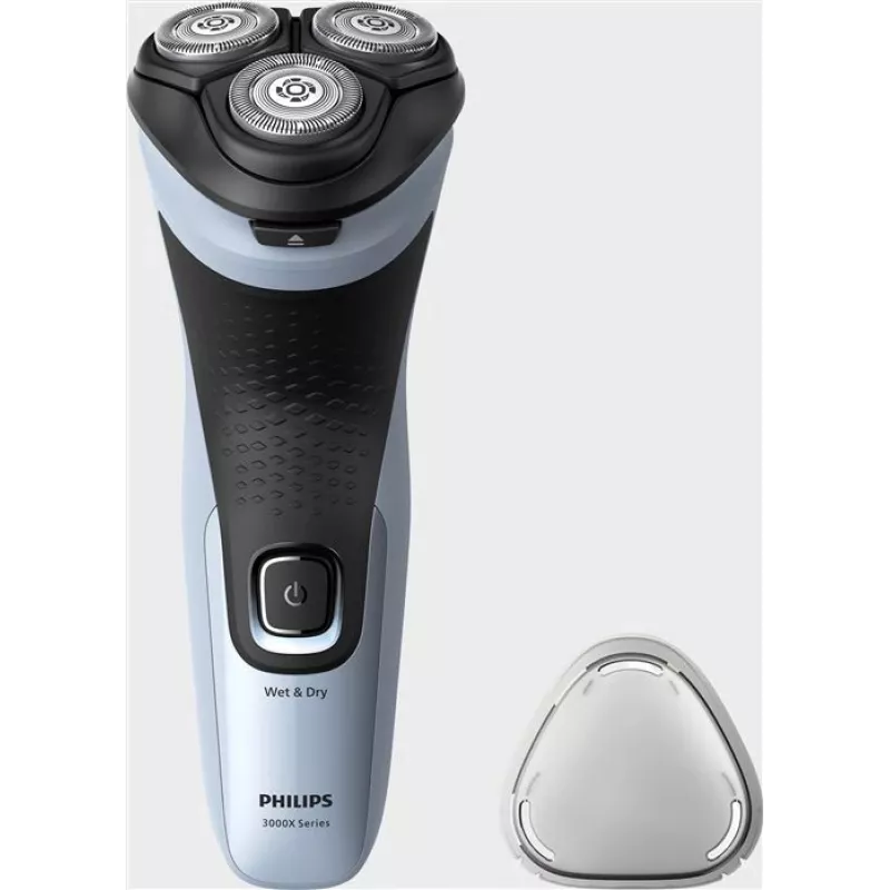 Máquina de barbear elétrica rotativa Philips Série 3000X X3003/00 — 3 cabeças, molhado e seco, bateria NiMH, 40 min. de autonomia