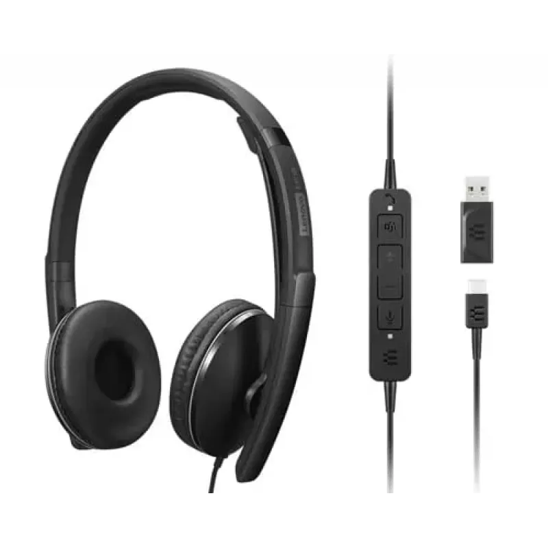 Lenovo 4XD1M45627 Auscultadores/Headset com fios arco de cabeça USB Type-C preto