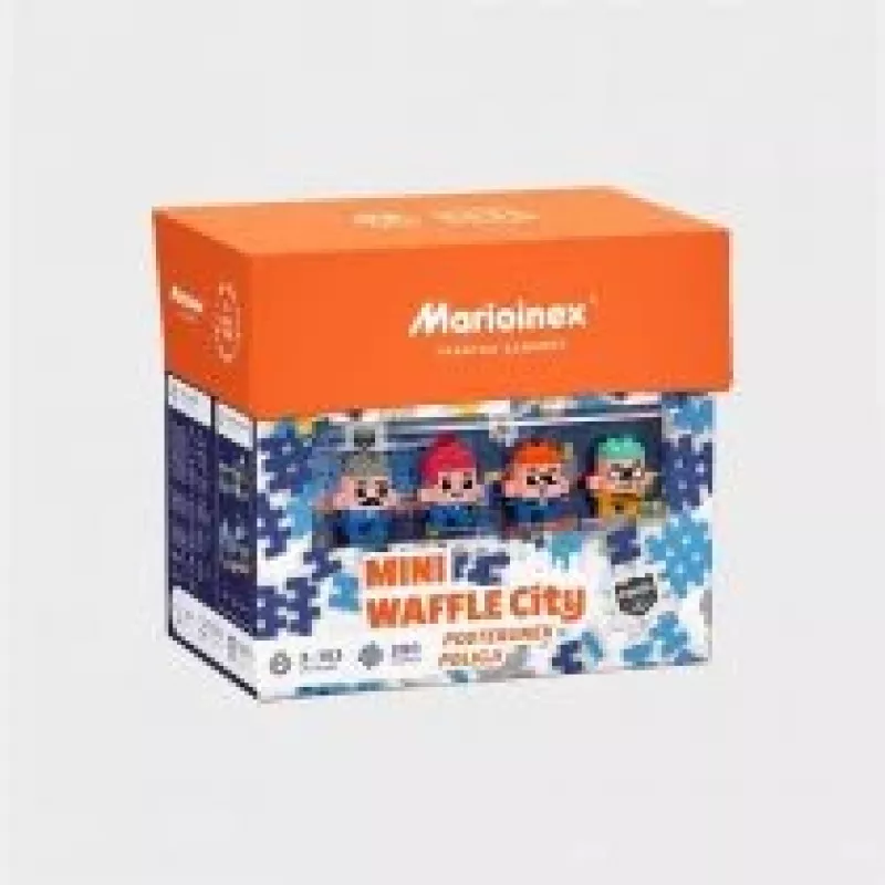 MARIOINEX Mini Waffle City Esquadra de polícia blocos de construção, 280 peças