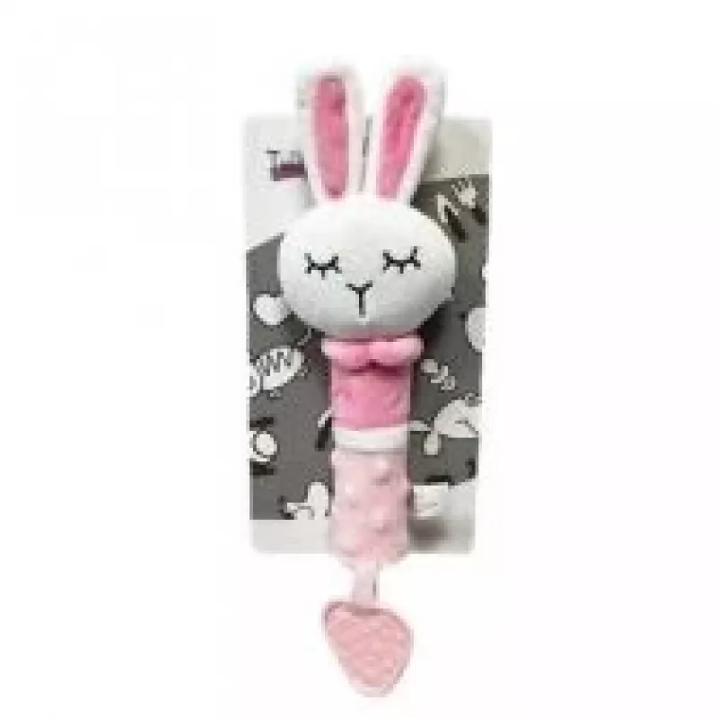 Brinquedo sonoro de peluche macio TULILO coelho 17 cm – chocalho fofo para bebés e crianças pequenas