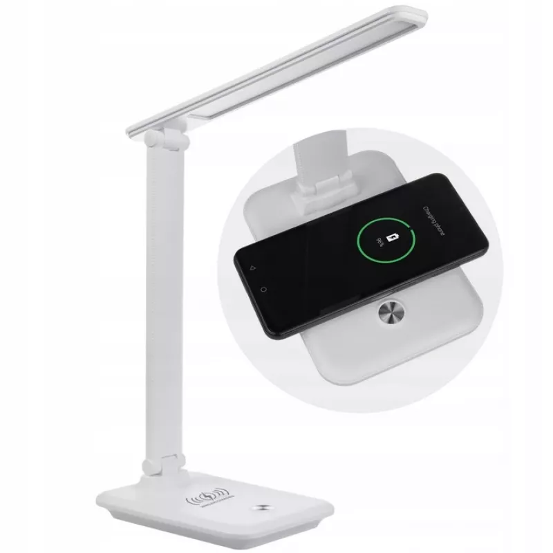 Candeeiro de secretária LED MACLEAN MCE616W 9W com carregador wireless Qi integrado