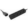 Extensão de energia Lanberg PS0-04E-0100-IEC-BK 1 m 4 tomadas AC interior preto