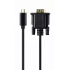 Gembird A-CM-VGAM-01 cabo adaptador de USB-C para VGA macho, 1920x1080 60 Hz, 2 m, preto