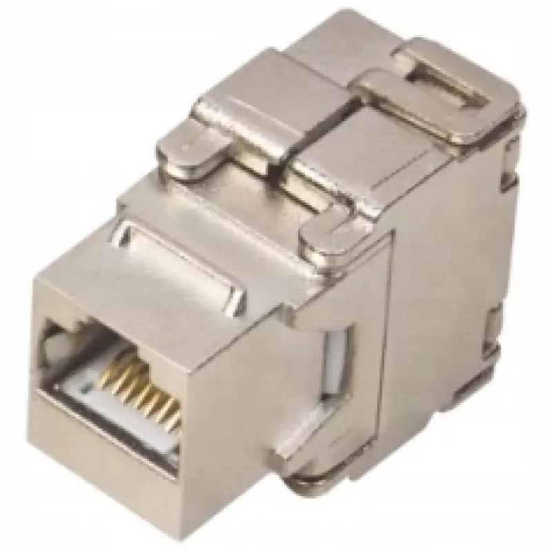 Alantec MKB-S6-1 ficha keystone RJ45, STP Cat6, sem ferramentas, prateado