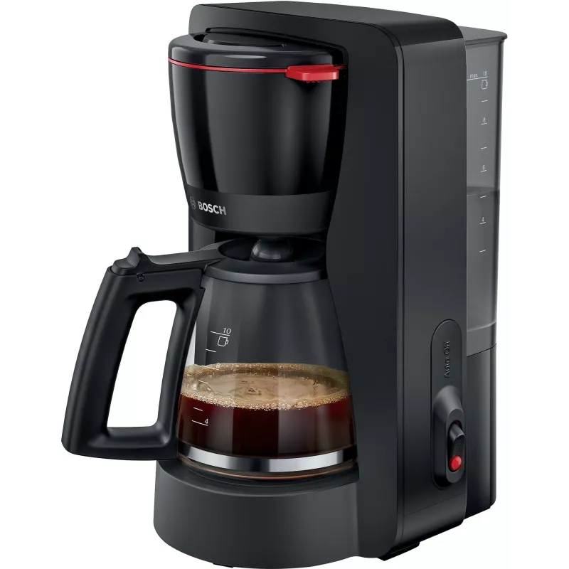 Máquina de café de filtro Bosch TKA2M113, depósito de água 1,25 l, 15 chávenas, preta