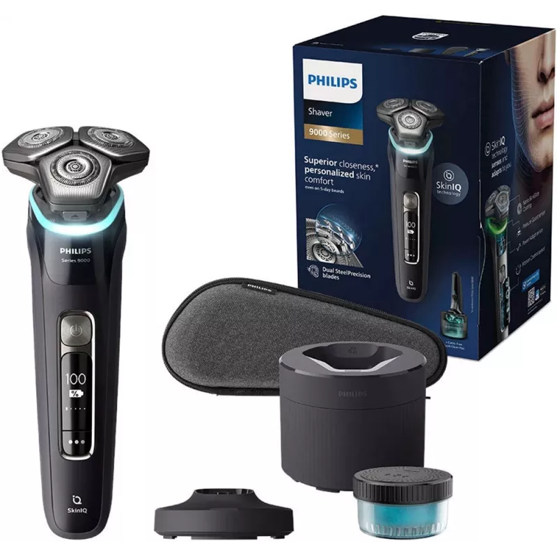 Máquina de barbear Philips SHAVER Series 9000 S9976/55 homem máquina de barbear rotativa aparador preto