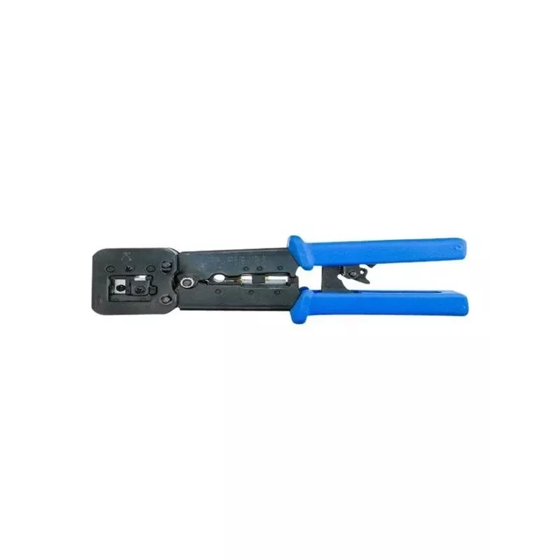 Lanberg NT-0204 alicate de crimpagem para conectores passantes RJ45, RJ12, RJ11, preto/azul
