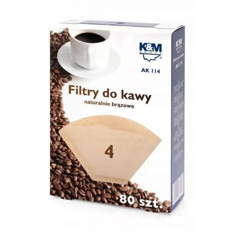 Filtros de café para máquina de café K&m tamanho 4 80 unid.