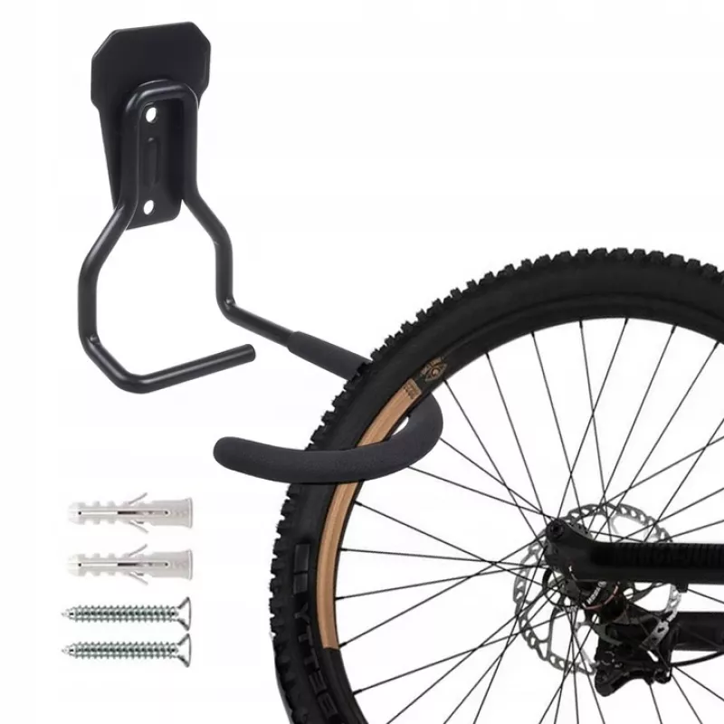 Suporte de parede para bicicleta MACLEAN MC-433 suporte vertical para bicicleta, dobrável, largura ajustável, para bicicletas até 20 kg, preto