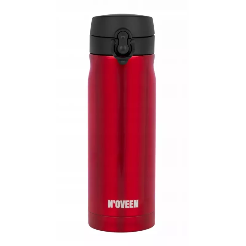 Garrafa térmica NOVEEN TB825 400 ml – recipiente de aço inoxidável isolado, vermelho