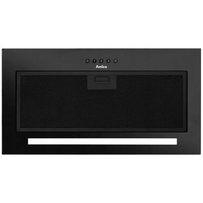 Amica OMC6271B exaustor de encastrar, 55 cm, 176 m3/h, 65 dB, 3 velocidades, iluminação LED, preto