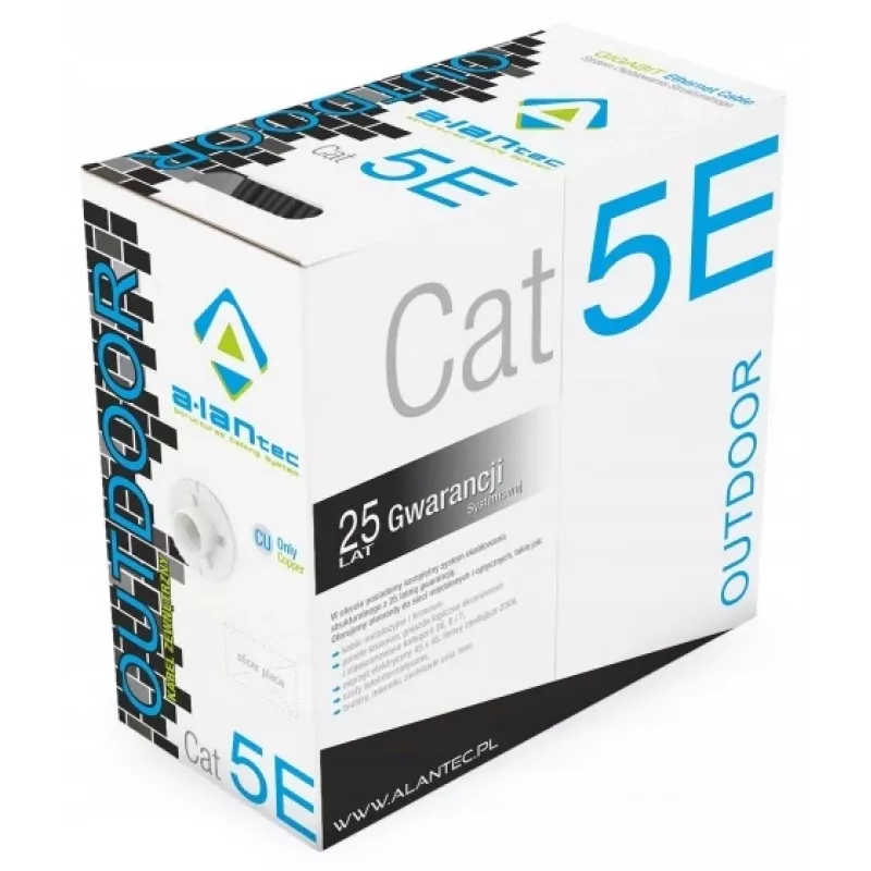 Cabo de rede A-LAN KIU5OUTZ305 U/UTP Cat5e 305 m Cinzento