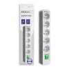 Extensão de energia Qoltec 50290 1,8 m 5 tomadas AC Interior Branco