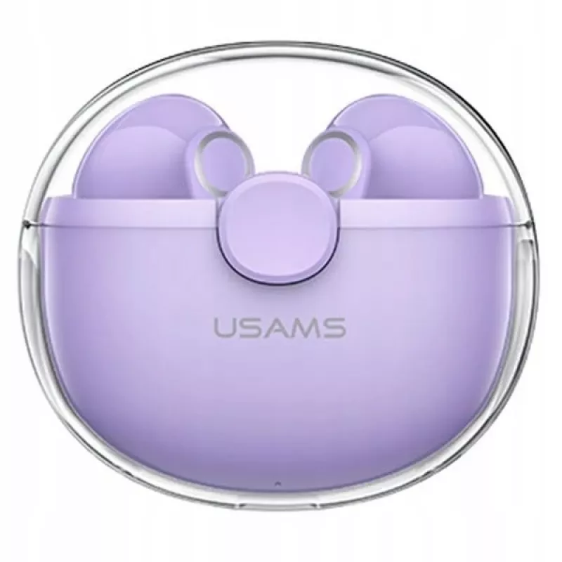 (Roxo, Auscultadores Bluetooth 5.1) USAMS Auscultadores Bluetooth 5.1 sem fios TWS auriculares com controlo tátil à prova de água para desporto com redução de ruído