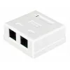 Conector de cabo Alantec GN002 2×RJ45 fêmea–fêmea branco reto plástico